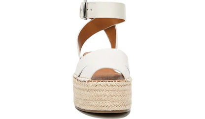 Sarto Lexie Espadrille Platform Sandal - Putty Leather