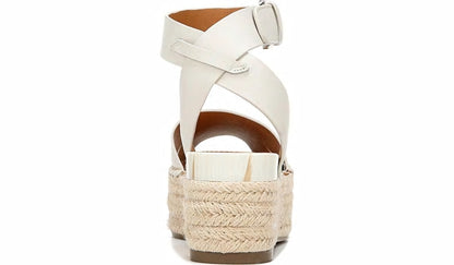 Sarto Lexie Espadrille Platform Sandal - Putty Leather