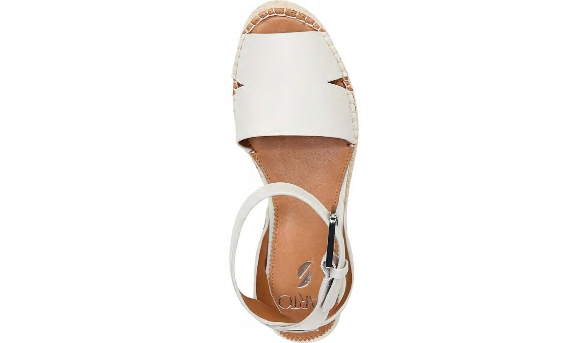 Sarto Lexie Espadrille Platform Sandal - Putty Leather