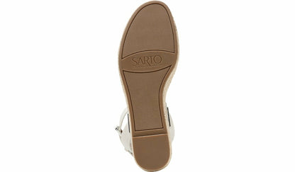 Sarto Lexie Espadrille Platform Sandal - Putty Leather