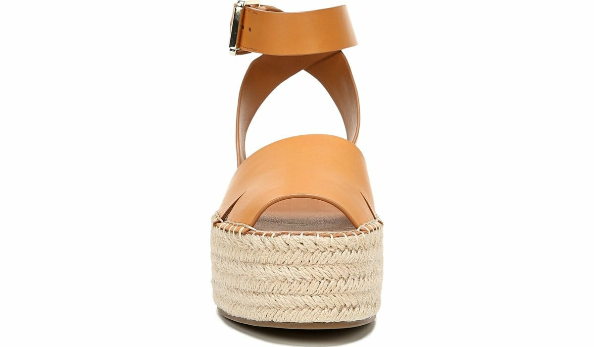 Sarto Lexie Espadrille Platform Sandal - Camel Leather
