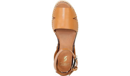 Sarto Lexie Espadrille Platform Sandal - Camel Leather