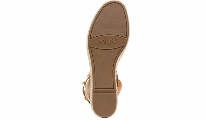 Sarto Lexie Espadrille Platform Sandal - Camel Leather