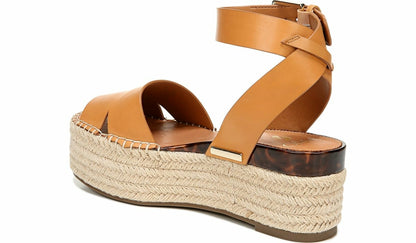Sarto Lexie Espadrille Platform Sandal - Camel Leather