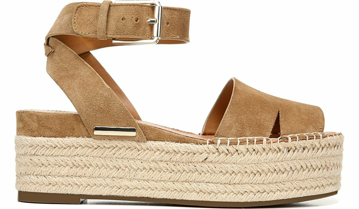Sarto Lexie Espadrille Platform Sandal - Toasted Barley Suede