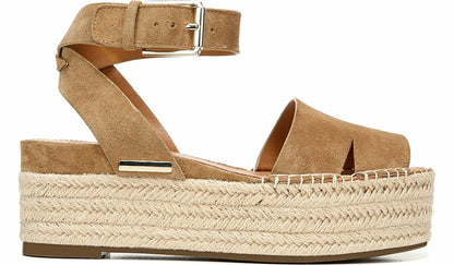 Sarto Lexie Espadrille Platform Sandal - Toasted Barley Suede