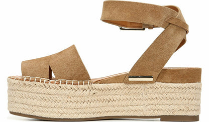 Sarto Lexie Espadrille Platform Sandal - Toasted Barley Suede