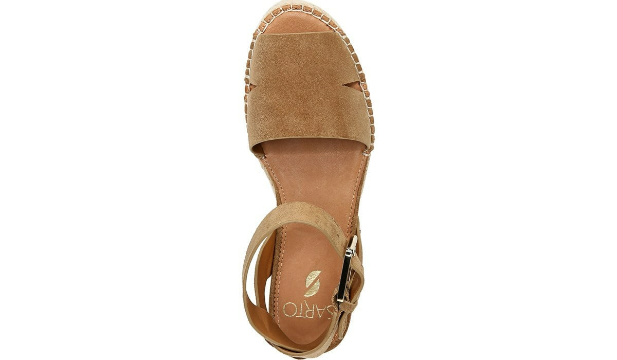 Sarto Lexie Espadrille Platform Sandal - Toasted Barley Suede