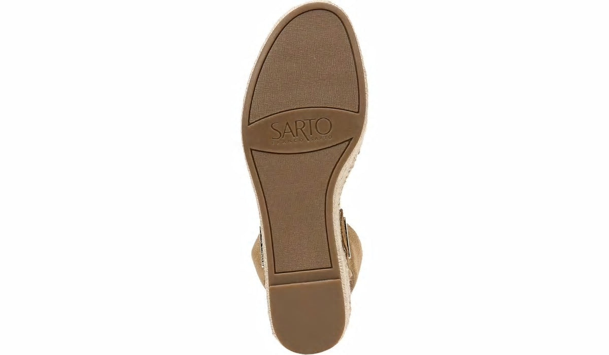 Sarto Lexie Espadrille Platform Sandal - Toasted Barley Suede