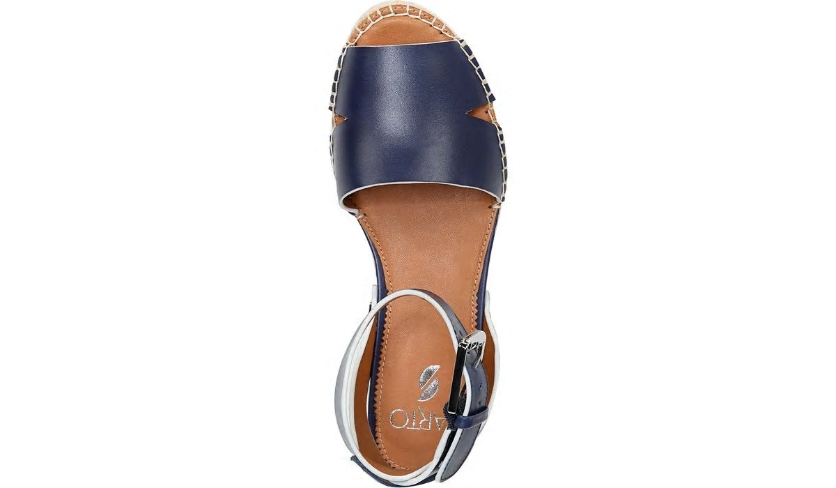 Sarto Lexie Espadrille Platform Sandal - Navy Leather