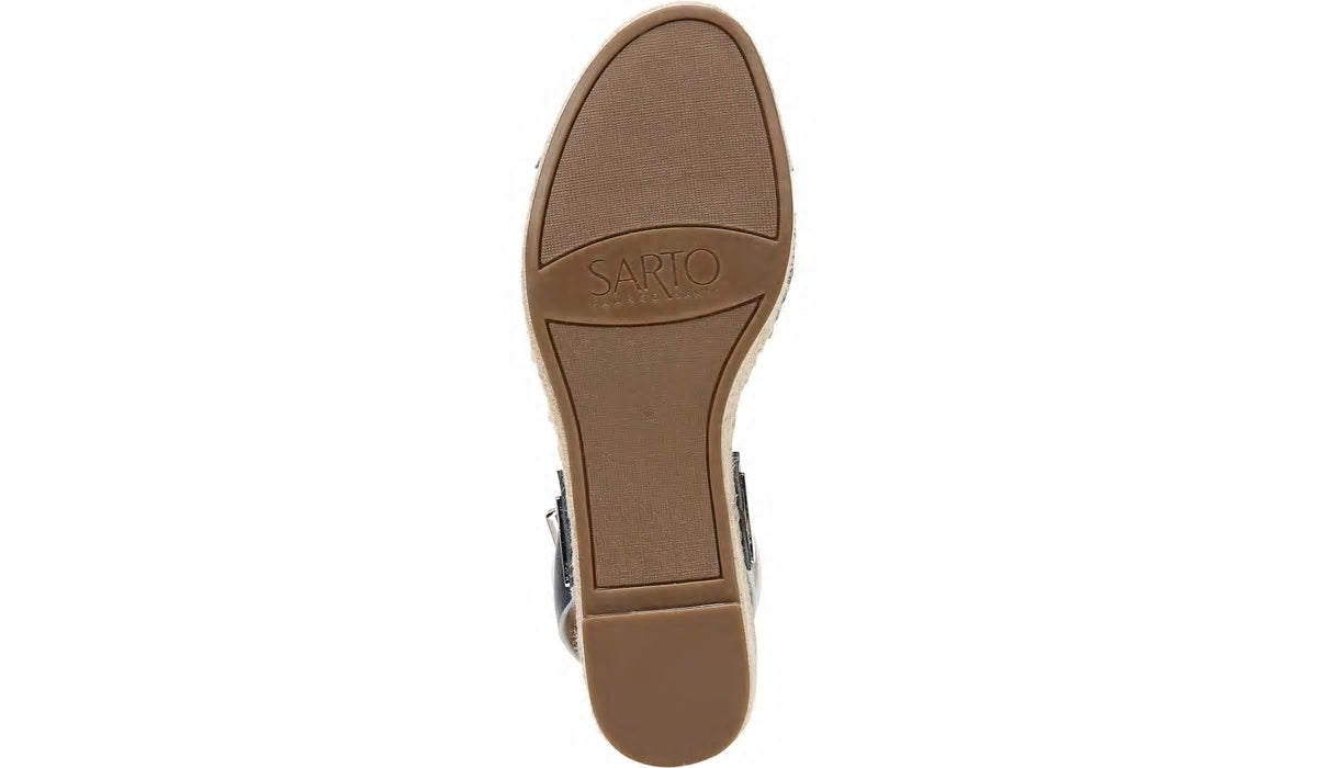 Sarto Lexie Espadrille Platform Sandal - Navy Leather