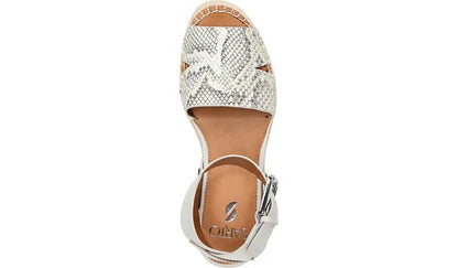 Sarto Lexie Espadrille Platform Sandal - Natural Snake Print Leather