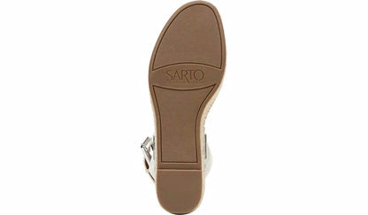 Sarto Lexie Espadrille Platform Sandal - Natural Snake Print Leather