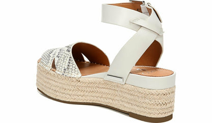 Sarto Lexie Espadrille Platform Sandal - Natural Snake Print Leather