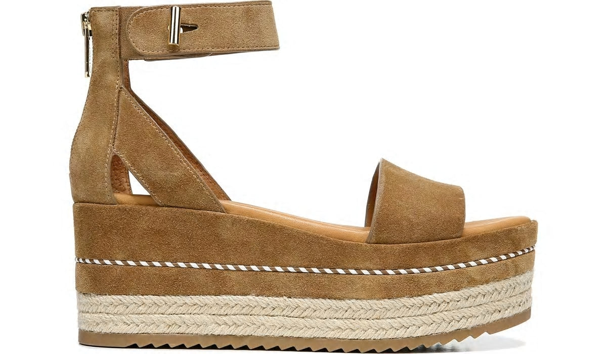 Sarto Messina Espadrille Wedge Sandal - Toasted Barley Suede