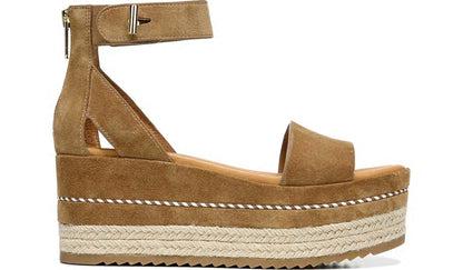 Sarto Messina Espadrille Wedge Sandal - Toasted Barley Suede