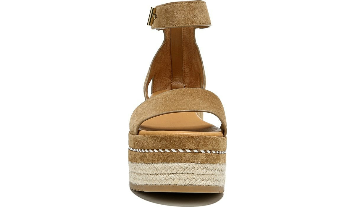 Sarto Messina Espadrille Wedge Sandal - Toasted Barley Suede