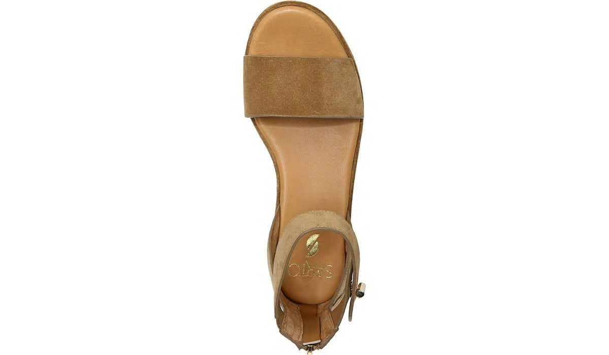Sarto Messina Espadrille Wedge Sandal - Toasted Barley Suede