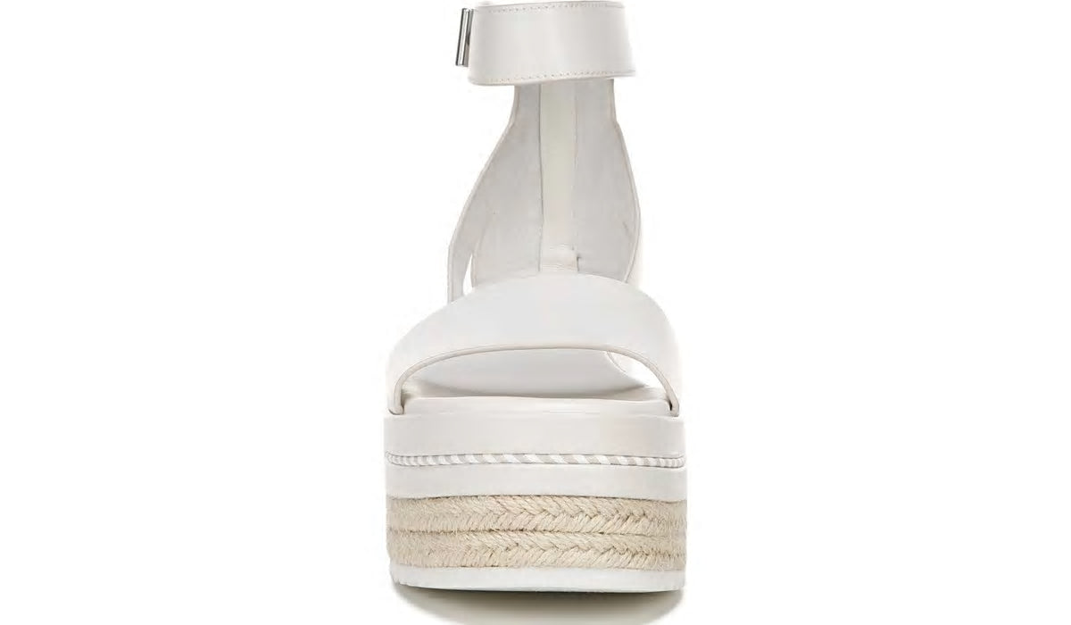 Sarto Messina Espadrille Wedge Sandal - Putty Leather