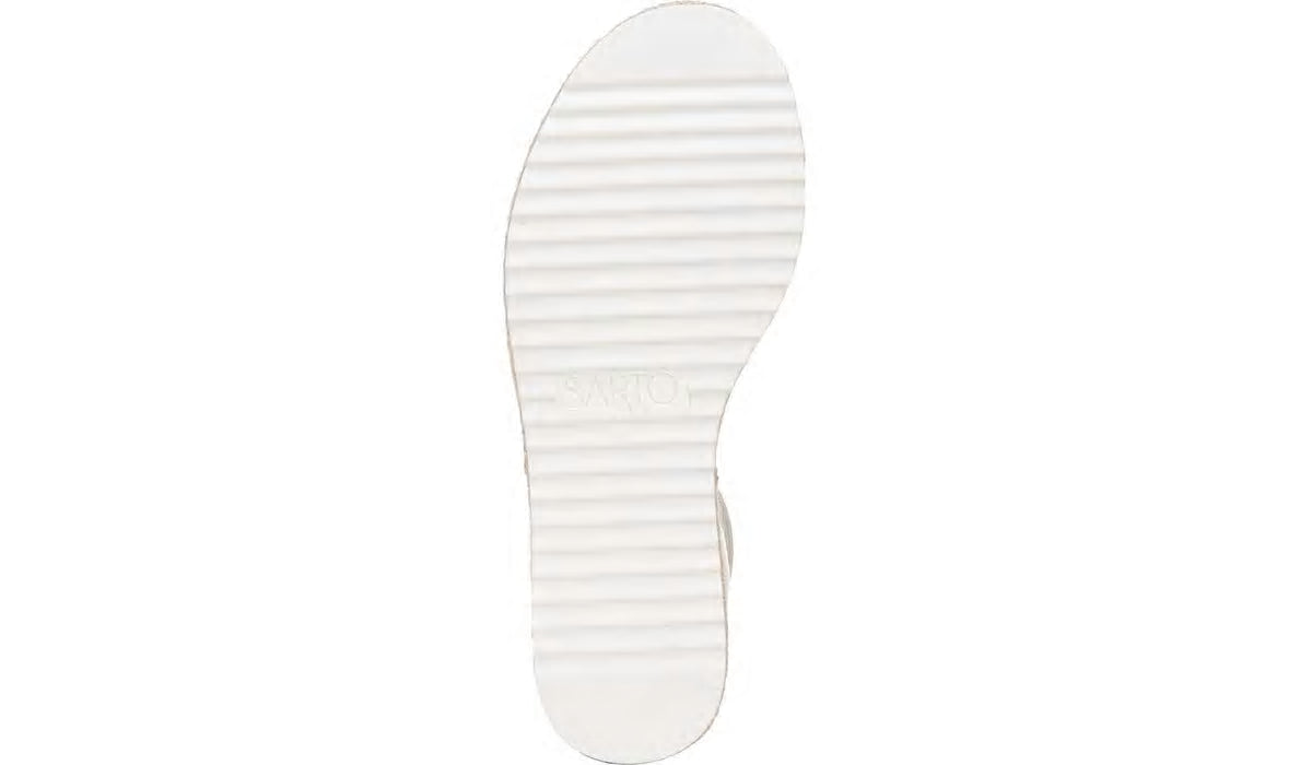 Sarto Messina Espadrille Wedge Sandal - Putty Leather