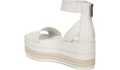 Sarto Messina Espadrille Wedge Sandal - Putty Leather