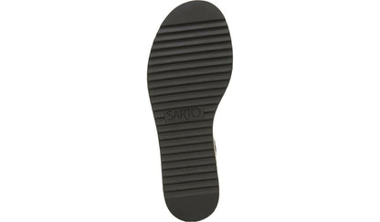 Sarto Messina Espadrille Wedge Sandal - Black Leather
