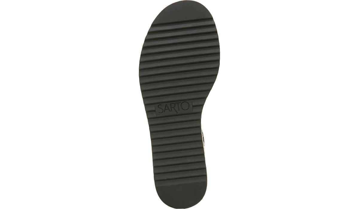 Sarto Messina Espadrille Wedge Sandal - Black Leather