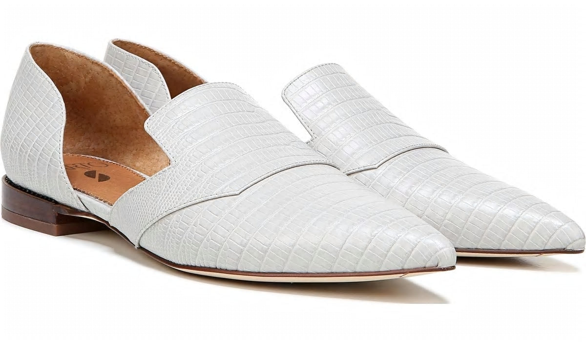 Sarto Toby D'Orsay Flat - Putty Snake Print Leather