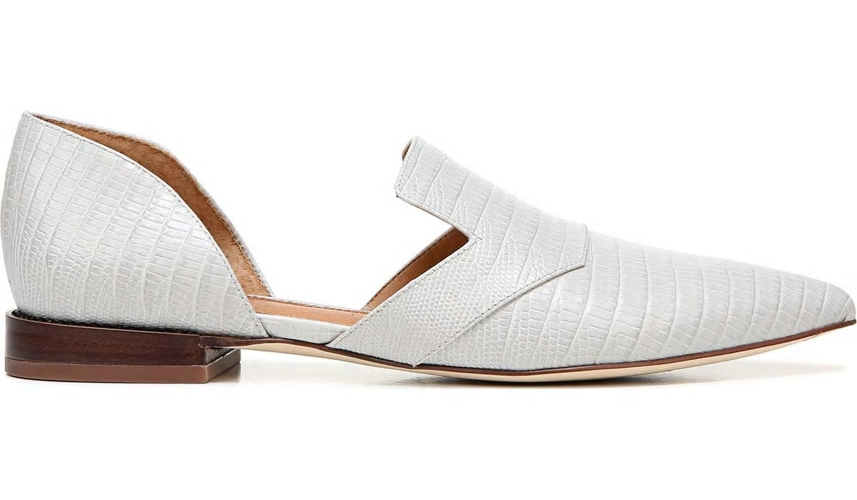 Sarto Toby D'Orsay Flat - Putty Snake Print Leather