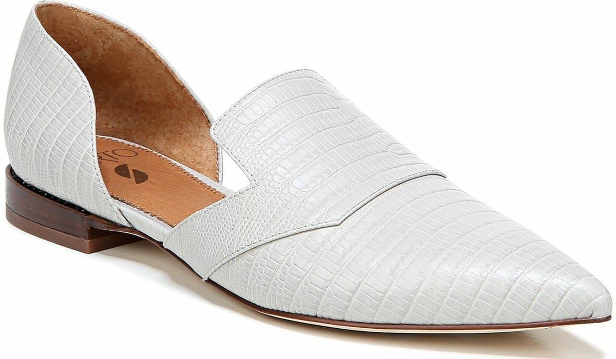 Sarto Toby D'Orsay Flat - Putty Snake Print Leather