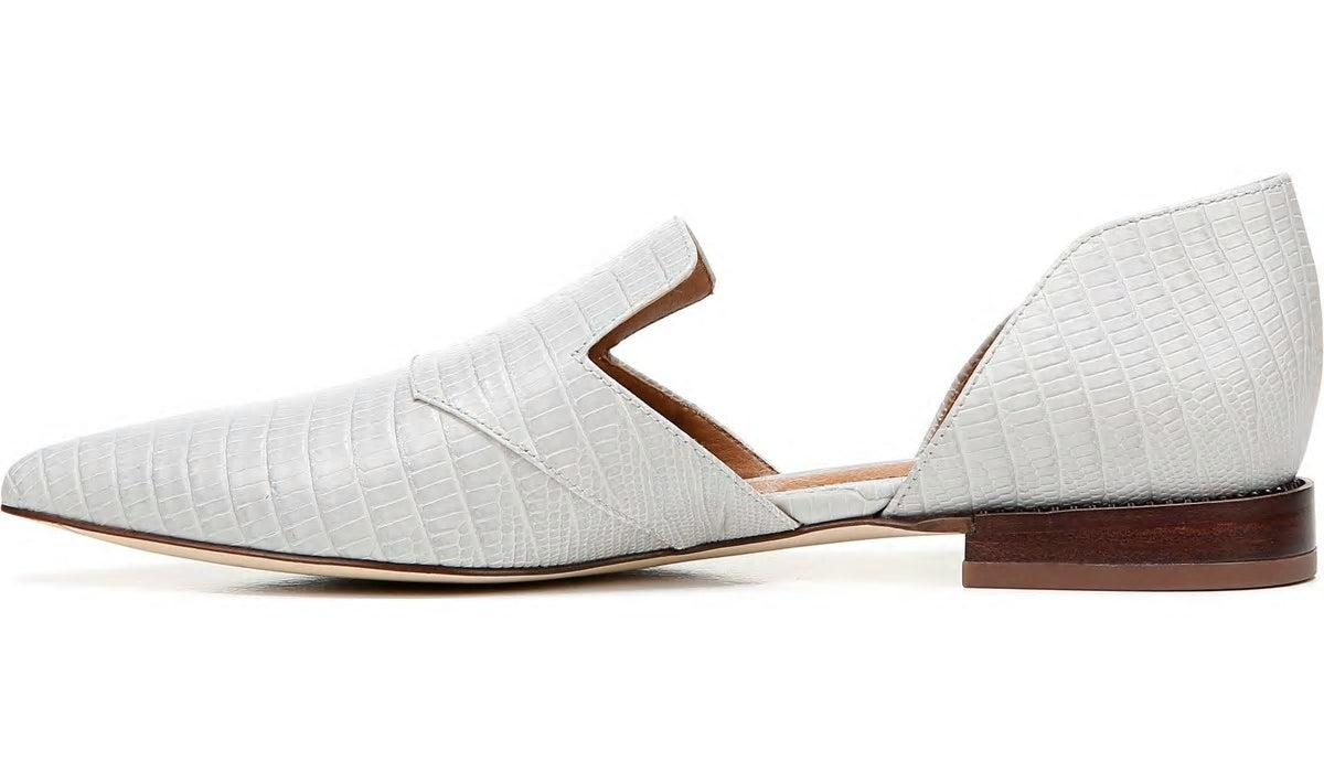 Sarto Toby D'Orsay Flat - Putty Snake Print Leather