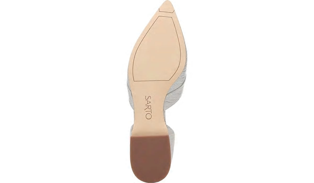 Sarto Toby D'Orsay Flat - Putty Snake Print Leather