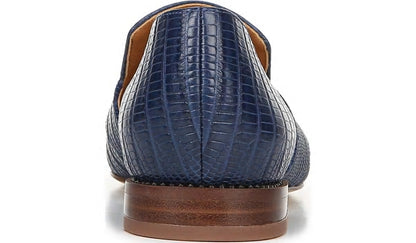 Sarto Toby D'Orsay Flat - Navy Snake Print Leather