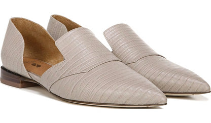 Sarto Toby D'Orsay Flat - Taupe Snake Print Leather