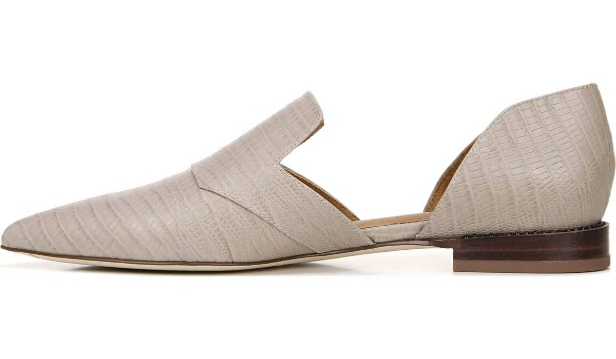 Sarto Toby D'Orsay Flat - Taupe Snake Print Leather