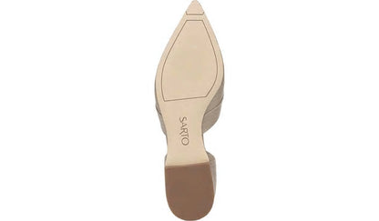 Sarto Toby D'Orsay Flat - Taupe Snake Print Leather