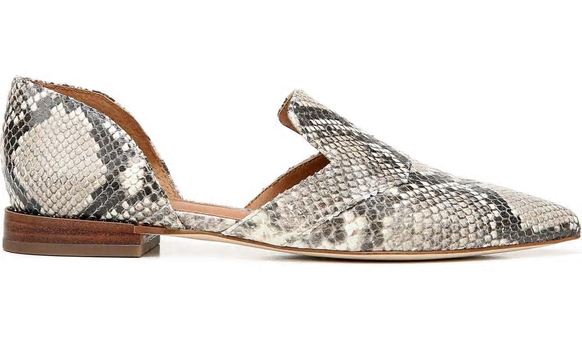 Sarto Toby D'Orsay Flat - Roccia Snake Print Leather