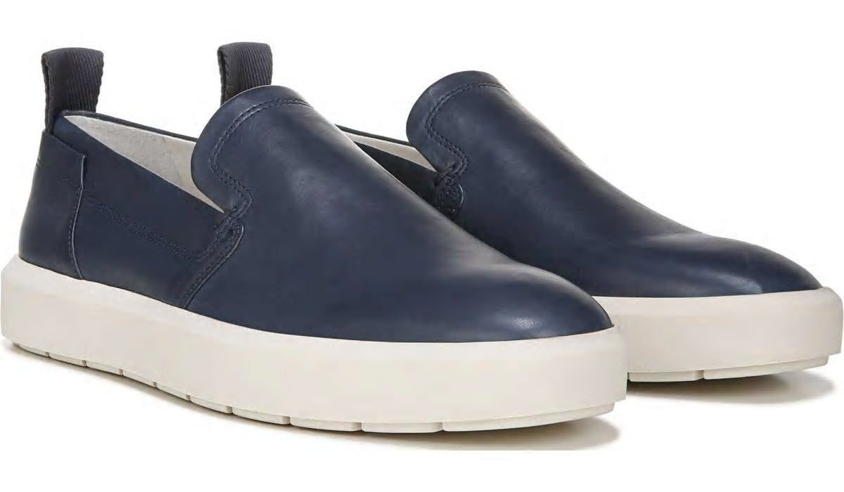 Sarto Prato Slip On Platform Sneaker - Dark Blue Leather