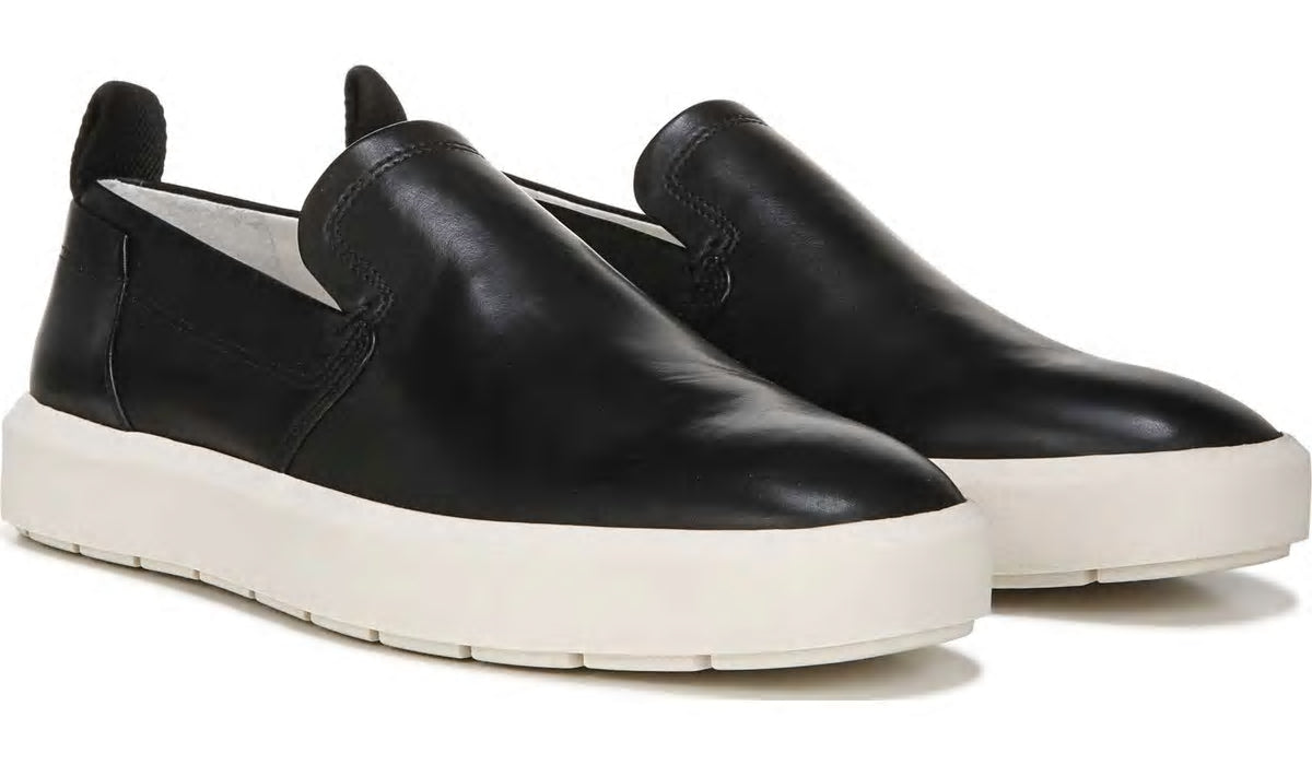 Sarto Prato Slip On Platform Sneaker - Black Leather
