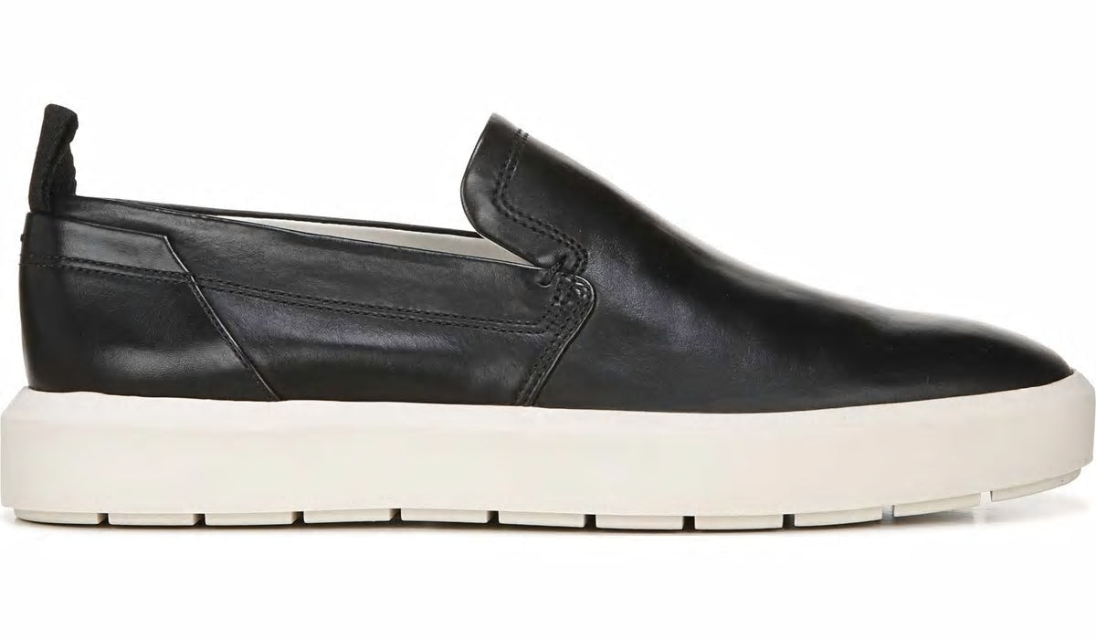 Sarto Prato Slip On Platform Sneaker - Black Leather