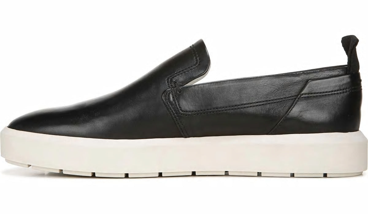 Sarto Prato Slip On Platform Sneaker - Black Leather