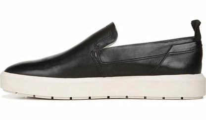 Sarto Prato Slip On Platform Sneaker - Black Leather