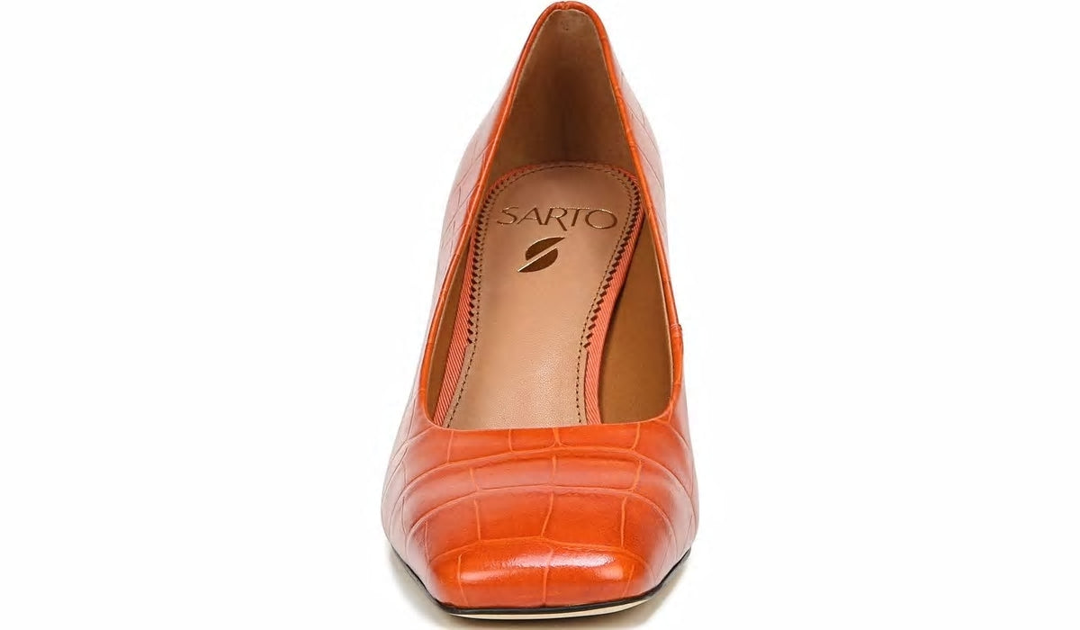 Sarto Graciana Pump - Orange Leather