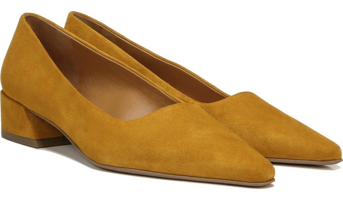 Sarto Modena Block Heel Pump - Ochre Leather