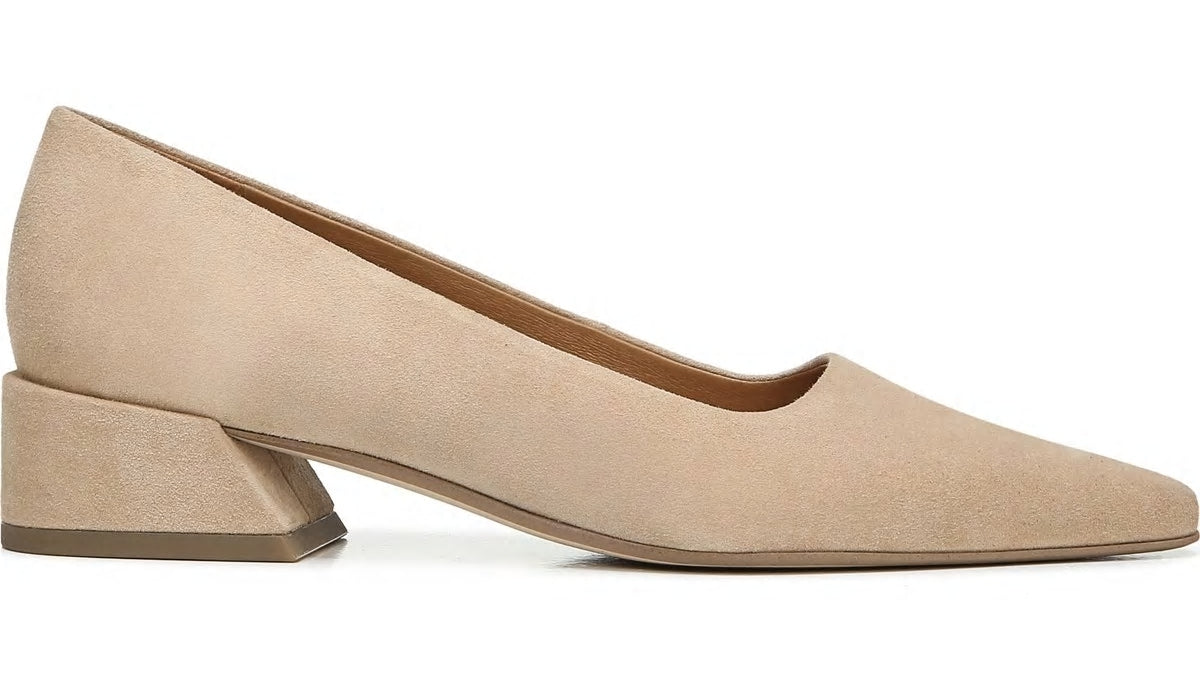 Sarto Modena Block Heel Pump - Nude Leather