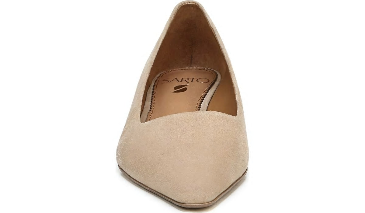Sarto Modena Block Heel Pump - Nude Leather