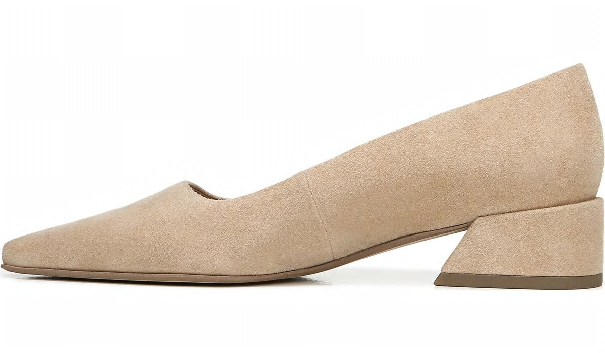 Sarto Modena Block Heel Pump - Nude Leather
