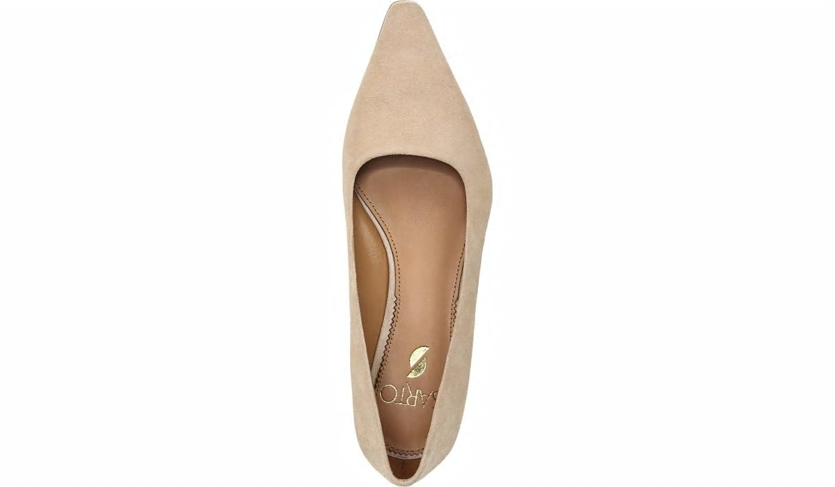 Sarto Modena Block Heel Pump - Nude Leather