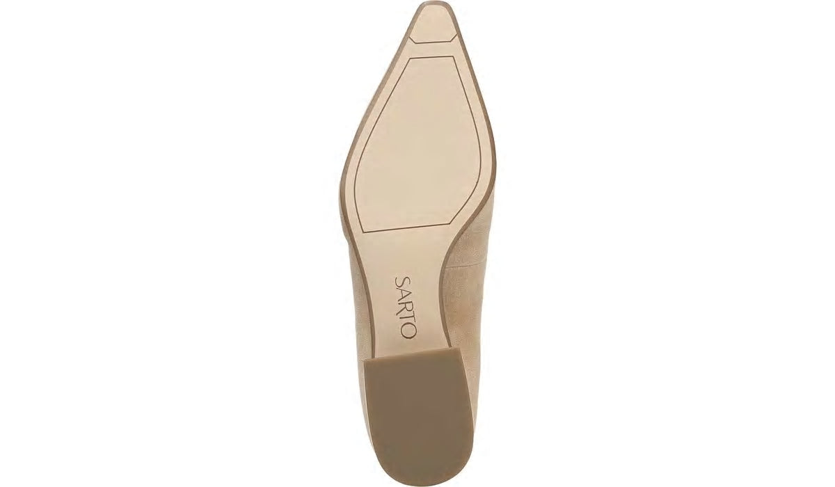 Sarto Modena Block Heel Pump - Nude Leather