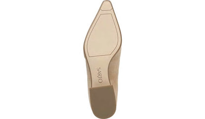 Sarto Modena Block Heel Pump - Nude Leather